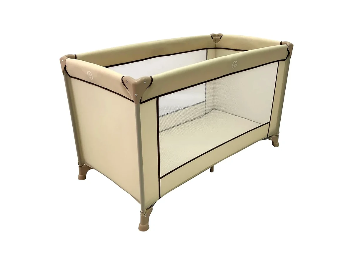 Beige multifunctional baby travel cot